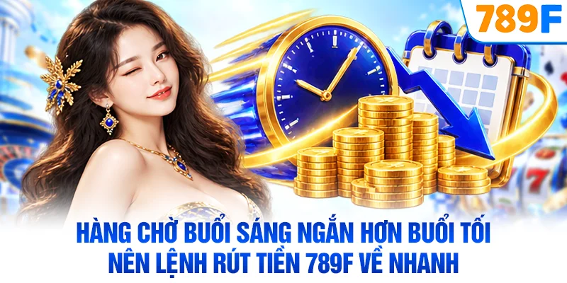 Hàng chờ buổi sáng ngắn hơn buổi tối nên lệnh rút tiền 789F về nhanh